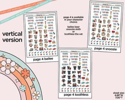 Vertical This is How We Roll Bowling Sticker Kit for Vertical Standard Size Planners or Insert - Adorably Amy Designs