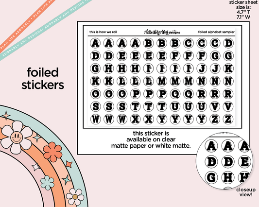 Foiled This is How We Roll Bowling Alphabet Stickers Deco Typography Sampler Planner Stickers - Adorably Amy Designs