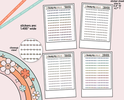 Rainbow Bubble Line Dividers Standard Size Stickers for any Planner or Insert - Adorably Amy Designs