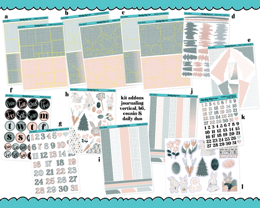 Bunny Egg Hunt Watercolor Weekly Kit Addons - All Sizes - Deco, Smears and More!