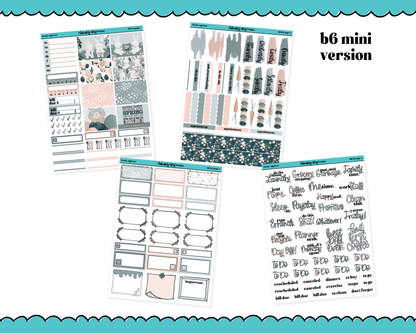 Mini B6 Bunny Egg Hunt Watercolor Weekly Planner Sticker Kit sized for ANY Vertical Insert