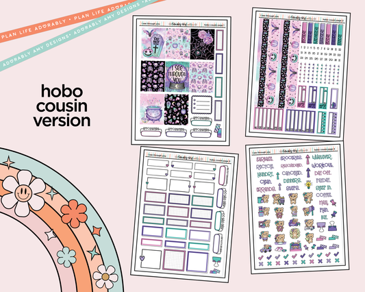 Hobonichi Cousin Weekly I See Through You Planner Sticker Kit for Hobo Cousin or Similar Planners