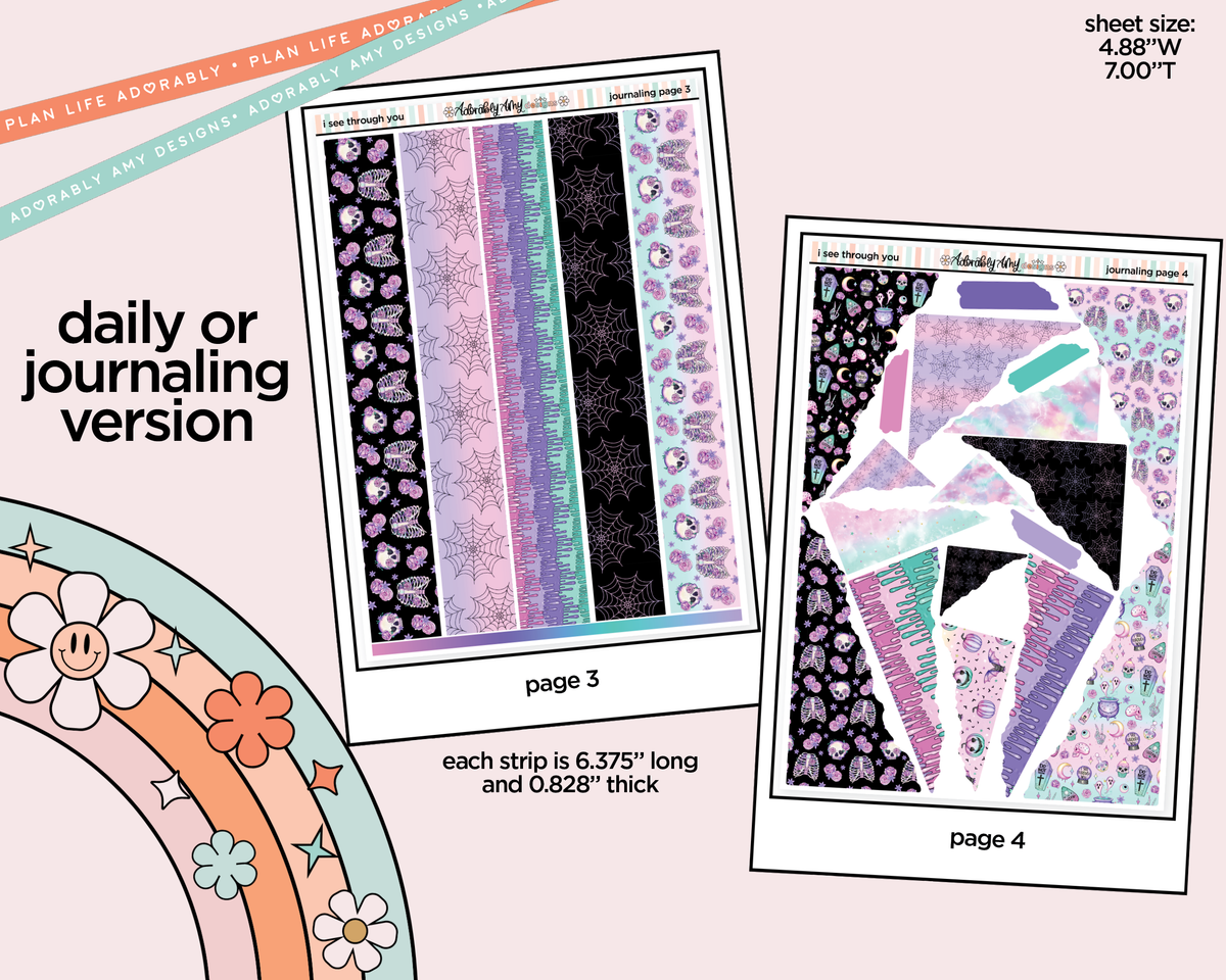 Journaling and Daily Planning I See Through You Planner Sticker Kit
