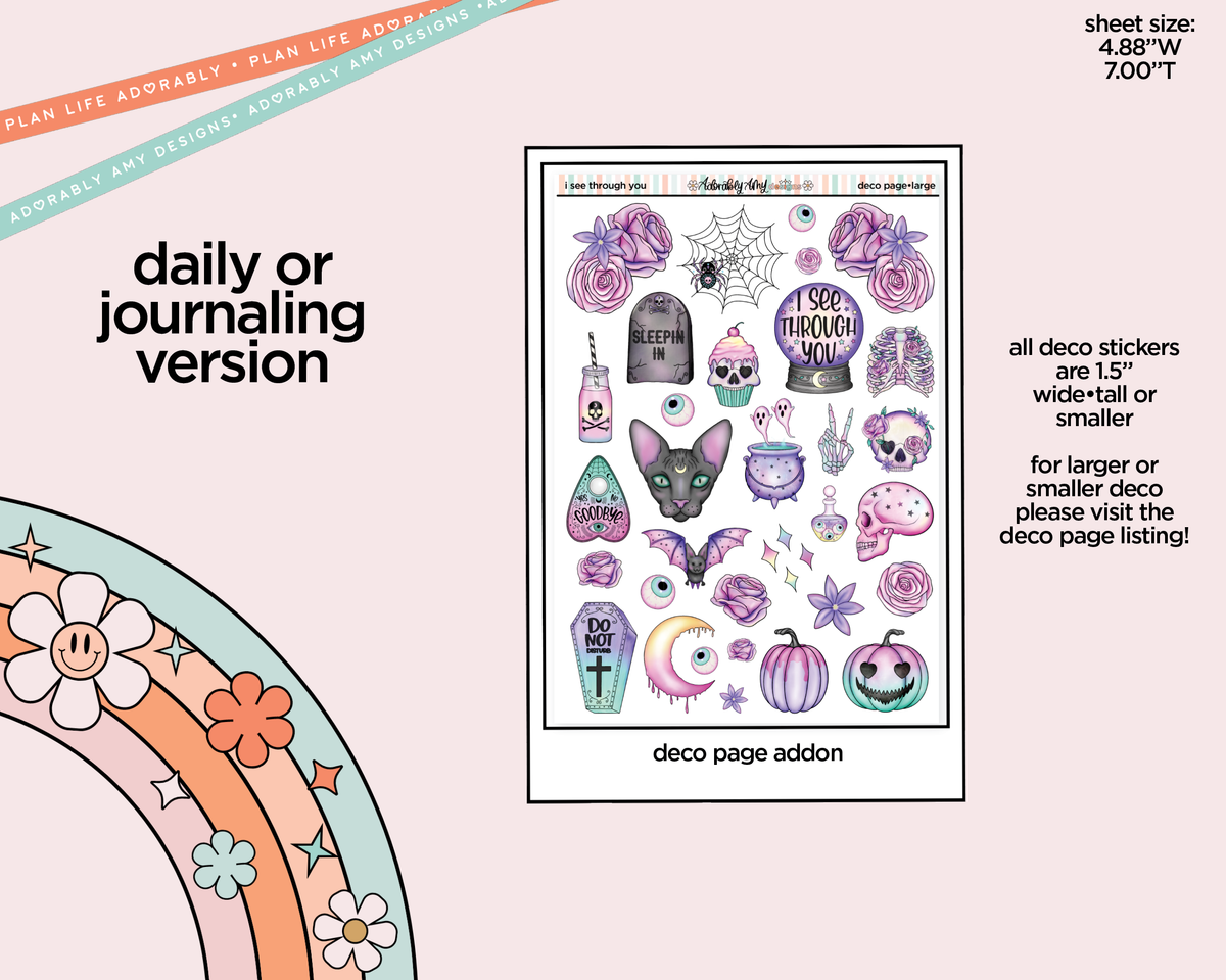 Journaling and Daily Planning I See Through You Planner Sticker Kit
