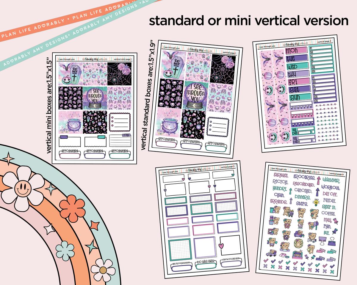 Vertical I See Through You Collection Kit for Vertical Standard Size Planners or Insert