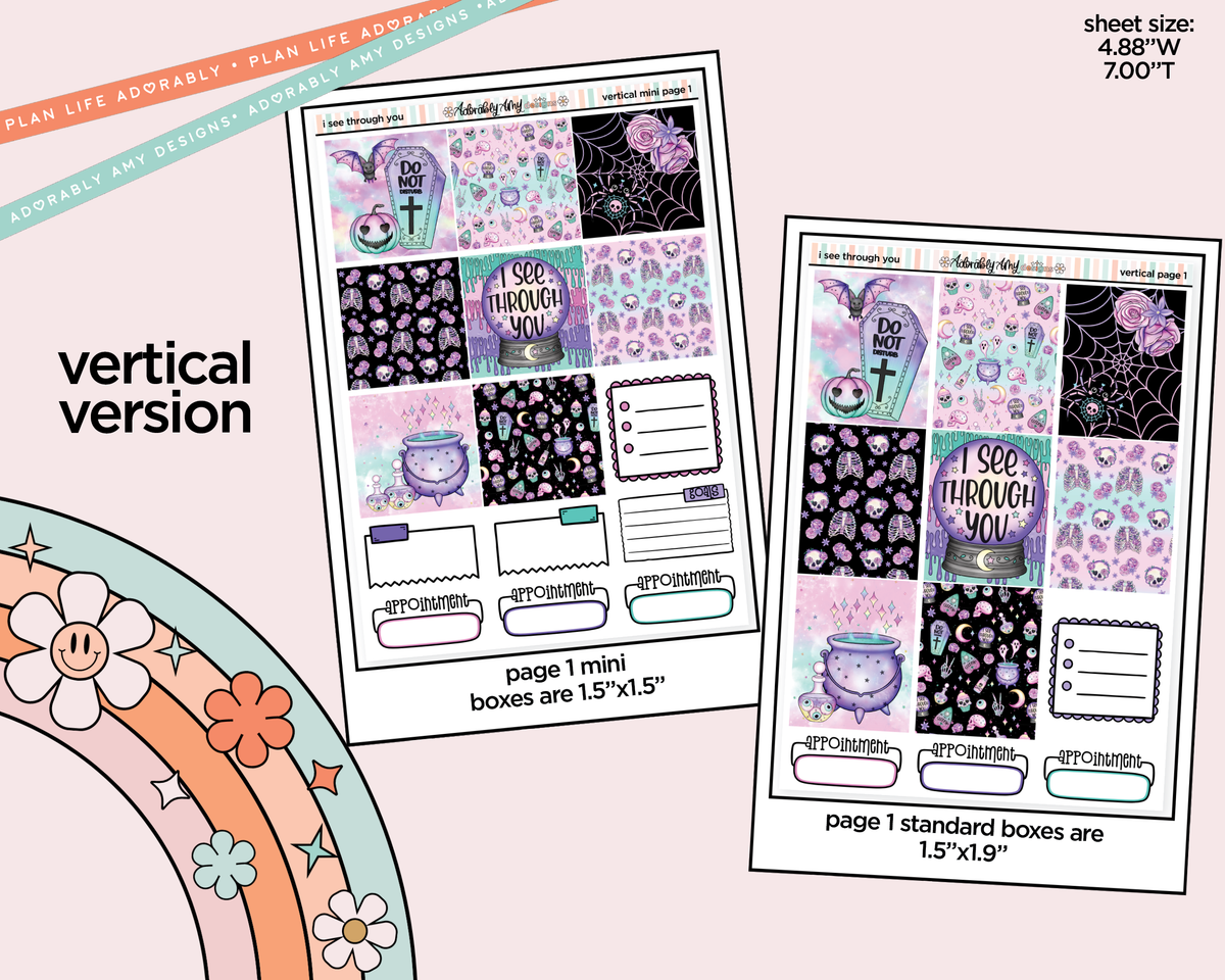Vertical I See Through You Collection Kit for Vertical Standard Size Planners or Insert