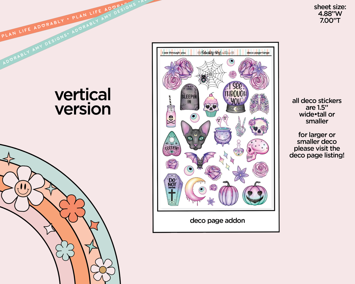 Vertical I See Through You Collection Kit for Vertical Standard Size Planners or Insert