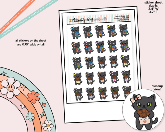 Toothless Cat Candy Time Decoration Character Planner Stickers