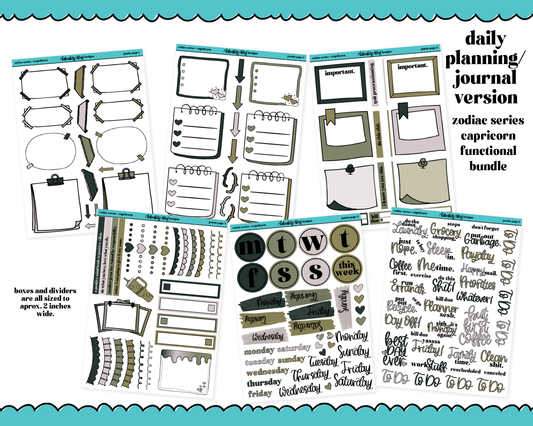 Zodiac Series - Capricorn Daily Planning Jumbo Size Limited Edition Bundle