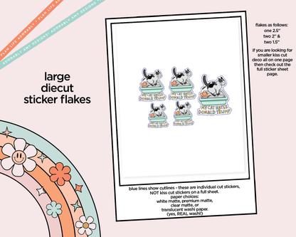 My Cat Hates Donald Trump Anti-Trump Themed Typography Sampler Planner Stickers