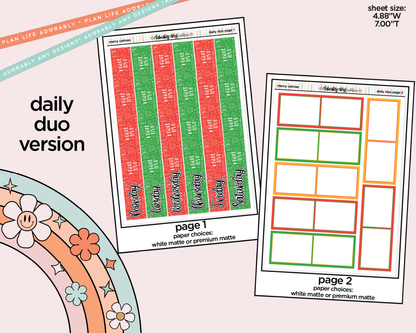 Daily Duo Merry Catmas Weekly Planner Sticker Kit for Daily Duo Planner