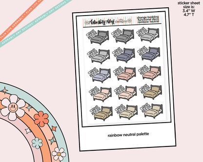 Rainbow Change Bedding Doodled Icon Stickers