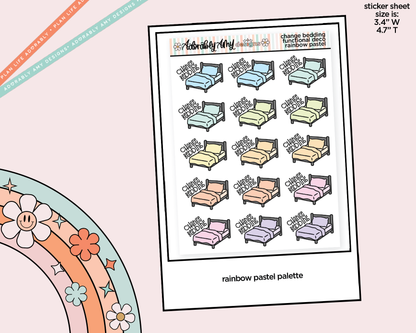 Rainbow Change Bedding Doodled Icon Stickers
