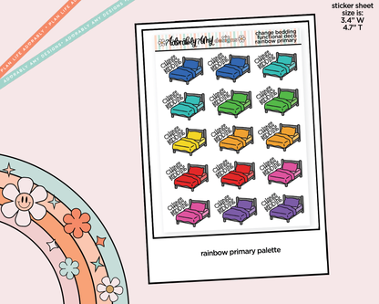 Rainbow Change Bedding Doodled Icon Stickers