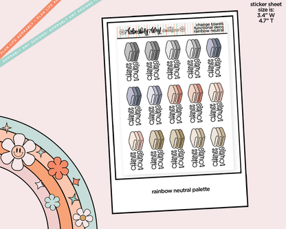 Rainbow Change Towels Doodled Icon Stickers