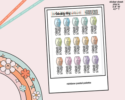 Rainbow Change Towels Doodled Icon Stickers