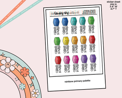 Rainbow Change Towels Doodled Icon Stickers