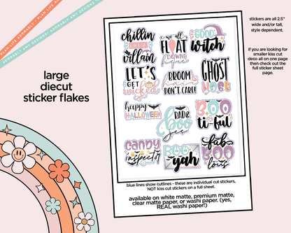 Chillin Like a Villain Deco Typography Sampler Planner Stickers