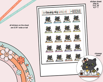 Toothless Cat Chinese Food Decoration Character Planner Stickers