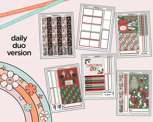 Daily Duo Christmas Joy Weekly Planner Sticker Kit for Daily Duo Planner