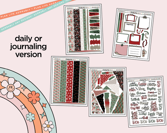 Journaling and Daily Planning Christmas Joy Planner Sticker Kit