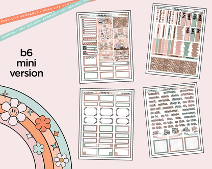 Mini B6 Give Me Coffee Planner Sticker Kit sized for ANY Vertical Insert