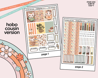 Hobonichi Cousin Weekly Life Begins After Coffee Planner Sticker Kit for Hobo Cousin or Similar Planners