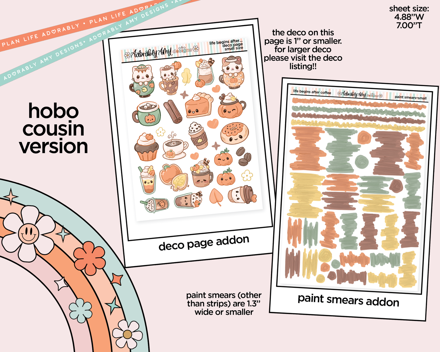 Hobonichi Cousin Weekly Life Begins After Coffee Planner Sticker Kit for Hobo Cousin or Similar Planners