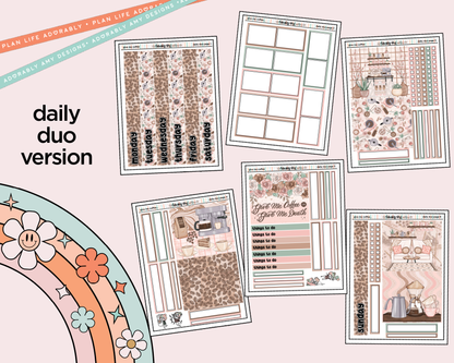 Daily Duo Give Me Coffee Weekly Planner Sticker Kit for Daily Duo Planner