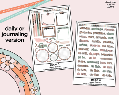 Journaling and Daily Planning Give Me Coffee Planner Sticker Kit