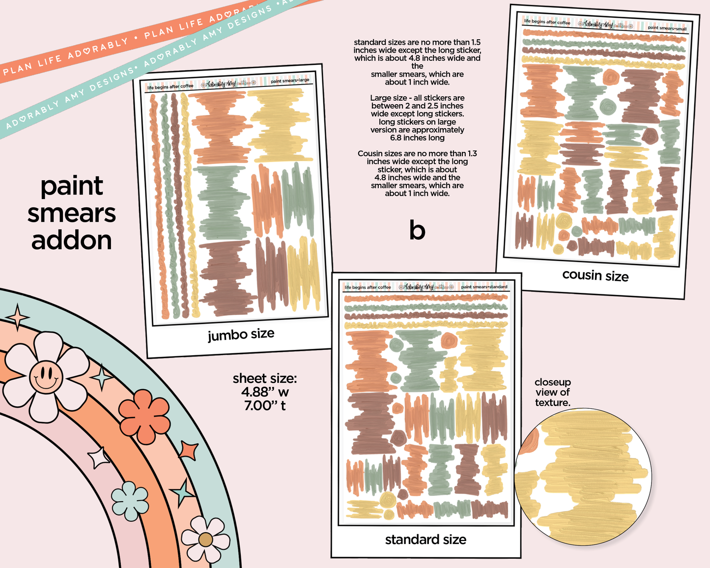 Life Begins After Coffee Weekly Kit Addons - All Sizes - Strips, Smears and More!