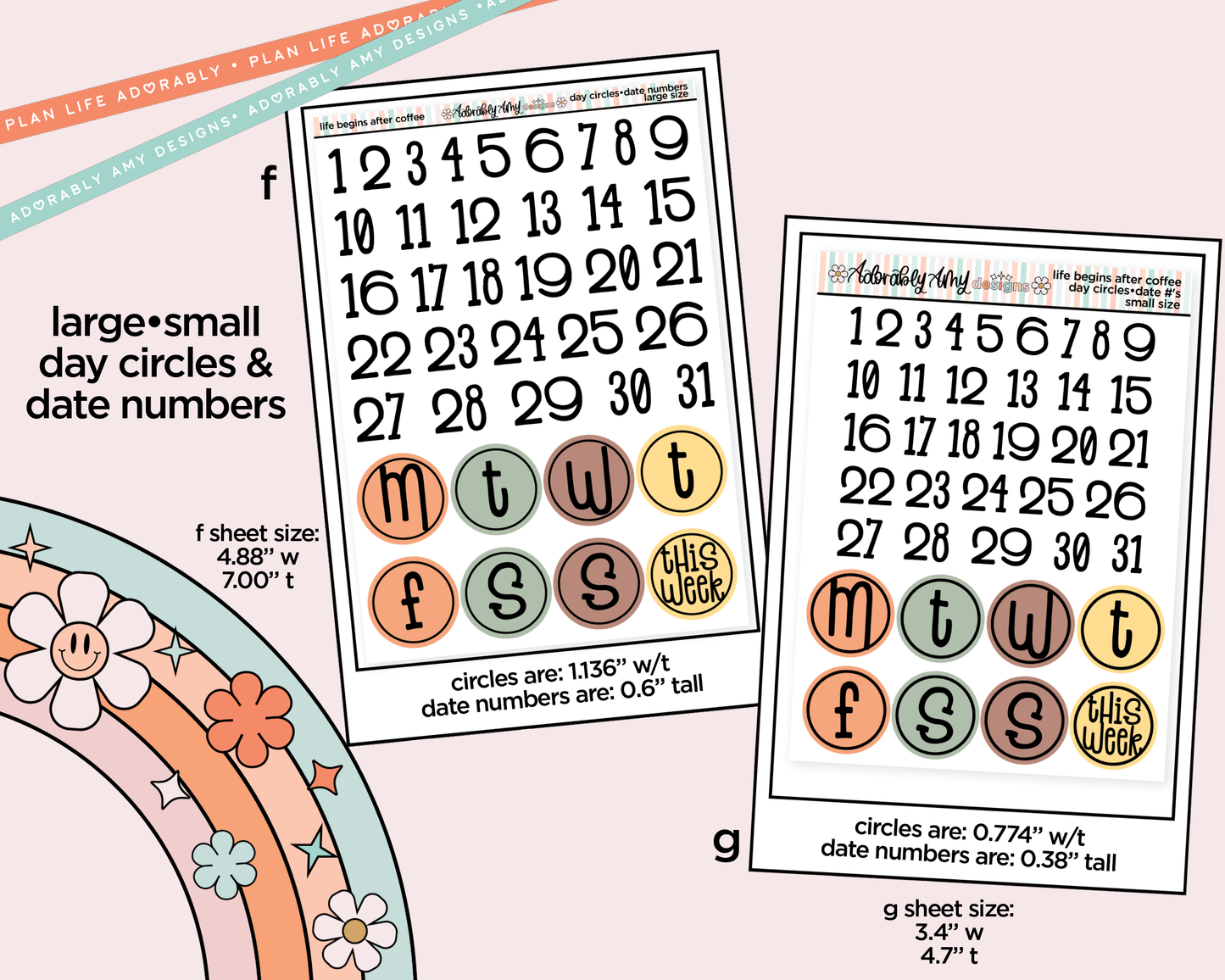 Life Begins After Coffee Weekly Kit Addons - All Sizes - Strips, Smears and More!