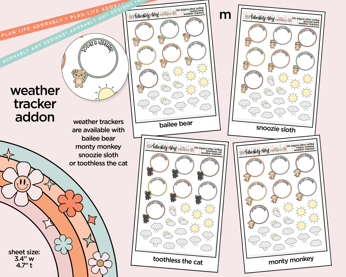 Life Begins After Coffee Weekly Kit Addons - All Sizes - Strips, Smears and More!