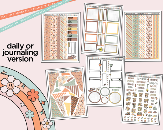 Journaling and Daily Planning Life Begins After Coffee Planner Sticker Kit - Adorably Amy Designs