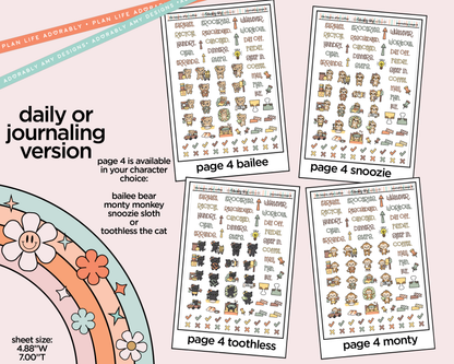 Journaling and Daily Planning Life Begins After Coffee Planner Sticker Kit