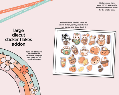 Journaling and Daily Planning Life Begins After Coffee Planner Sticker Kit