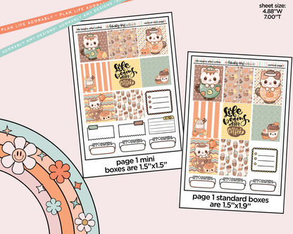 Vertical Life Begins After Coffee Kit for Vertical Standard Size Planners or Insert