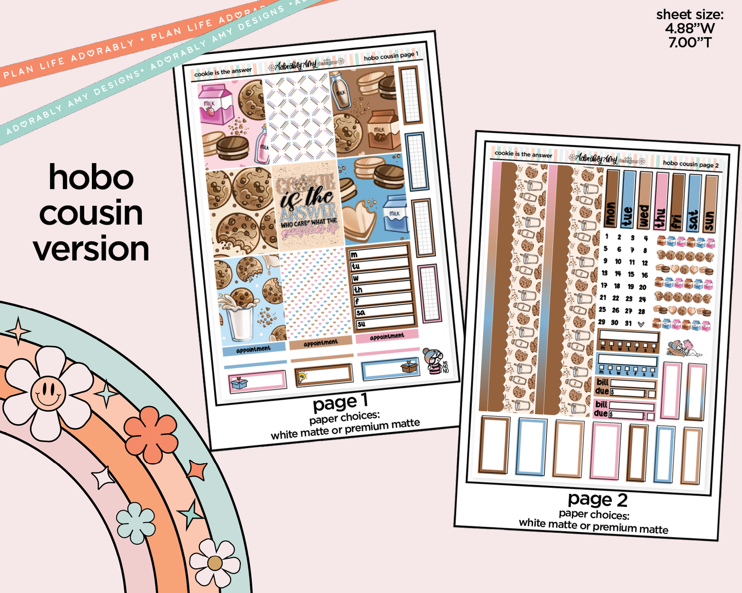 Hobonichi Cousin Weekly Cookie is the Answer Planner Sticker Kit for Hobo Cousin or Similar Planners