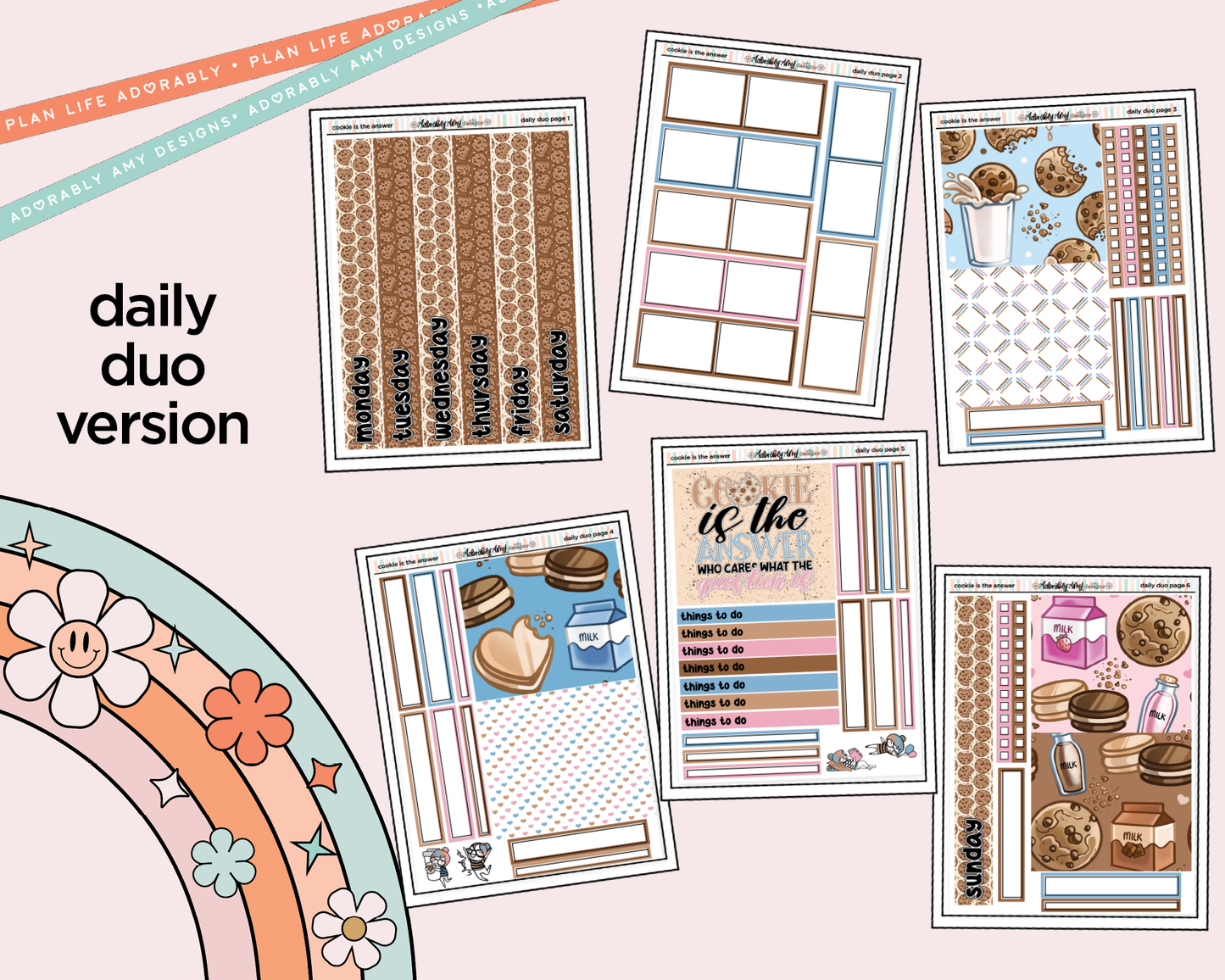 Daily Duo Cookie is the Answer Weekly Planner Sticker Kit for Daily Duo Planner