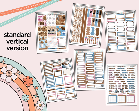 Vertical Cookie is the Answer Weekly Sticker Kit for Vertical Standard Size Planners or Insert