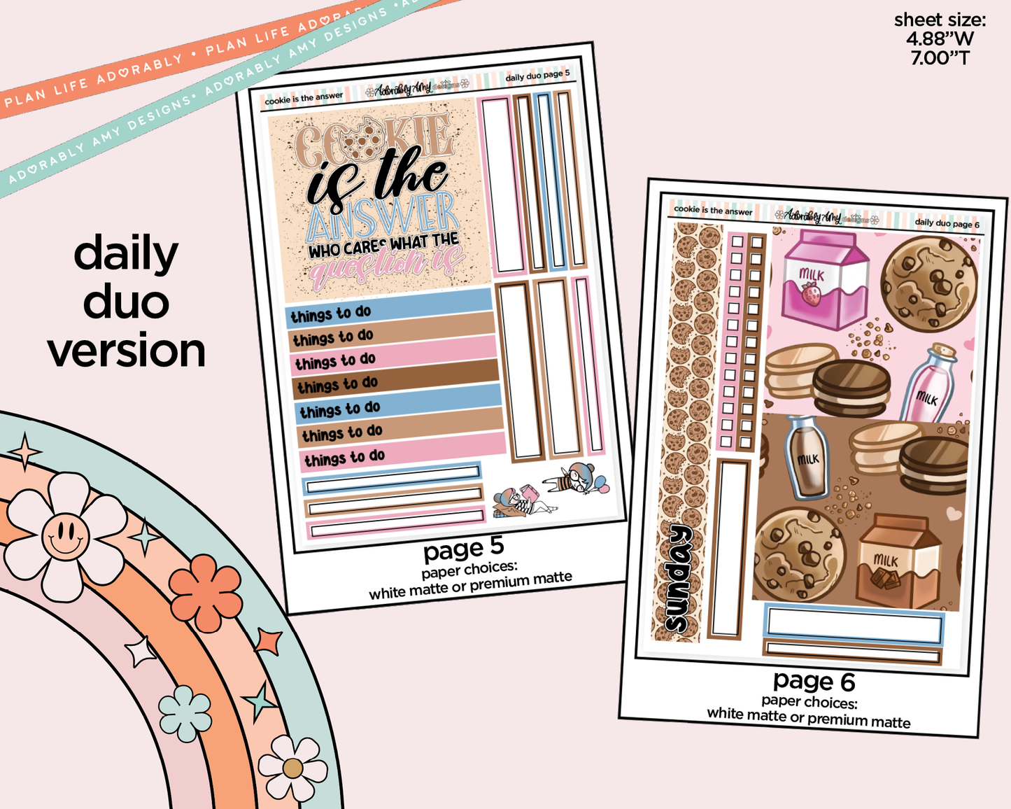 Daily Duo Cookie is the Answer Weekly Planner Sticker Kit for Daily Duo Planner