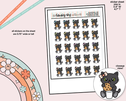 Toothless Cat Milk & Cookies Decoration Character Planner Stickers
