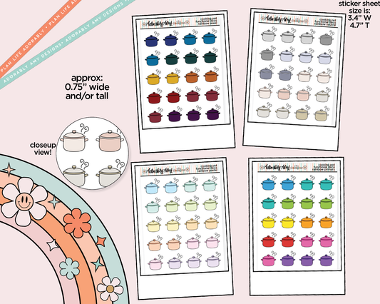 Rainbow Cooking Pot Doodled Icon Stickers