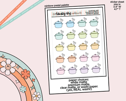 Rainbow Cooking Pot Doodled Icon Stickers