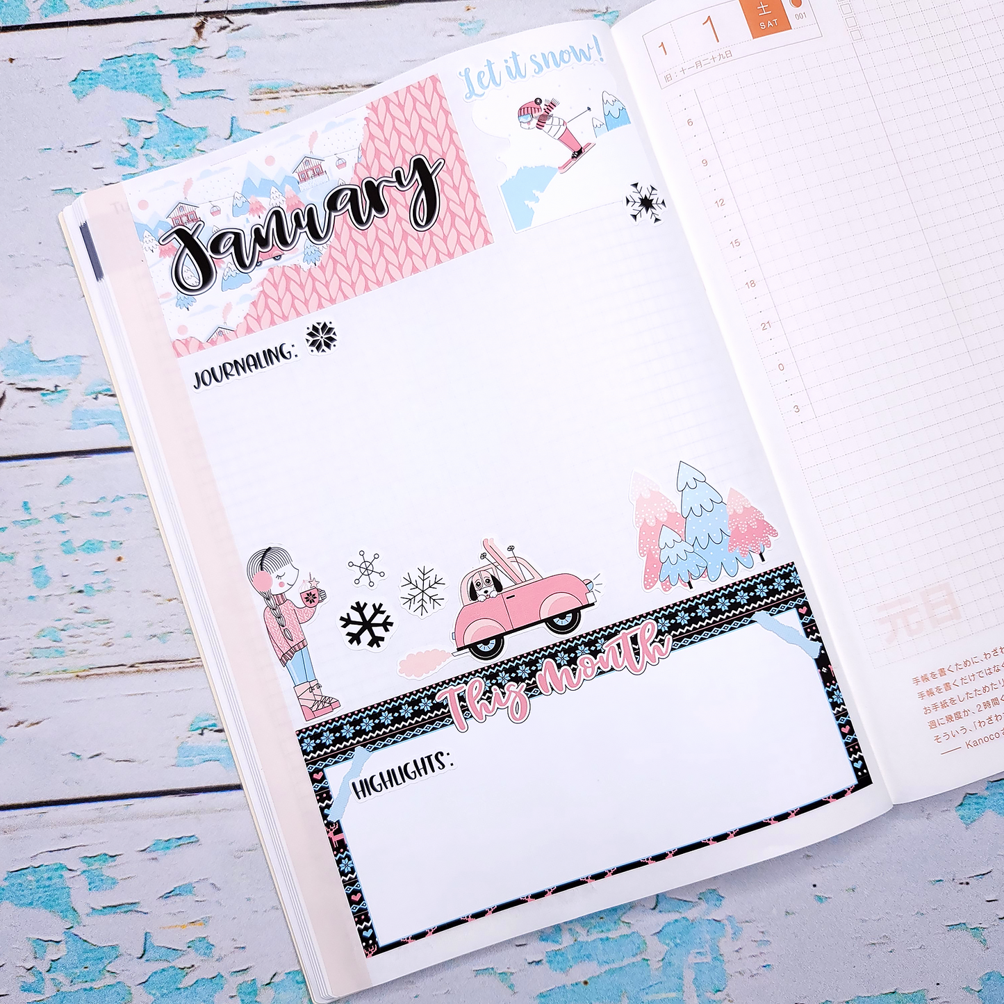 Hobonichi Cousin Monthly Pick Your Month Game Over Watercolor Planner Sticker Kit for Hobo Cousin or Similar Planners