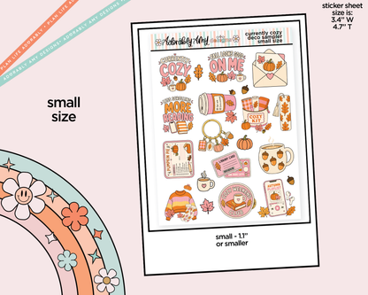 Currently Cozy Fall Deco Samplers in 3 Sizes Decorative Planner Stickers