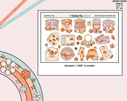 Currently Cozy Fall Deco Samplers in 3 Sizes Decorative Planner Stickers