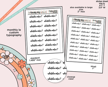 Monthly LE Custom Typography Sticker Reminder Planner Stickers for any Planner or Insert