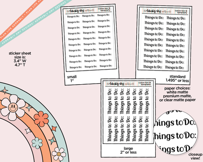 Custom Typography Sticker Reminder Planner Stickers for any Planner or Insert