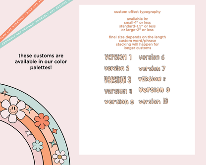 Custom Offset Text Typography Sticker Reminder Planner Stickers for any Planner or Insert